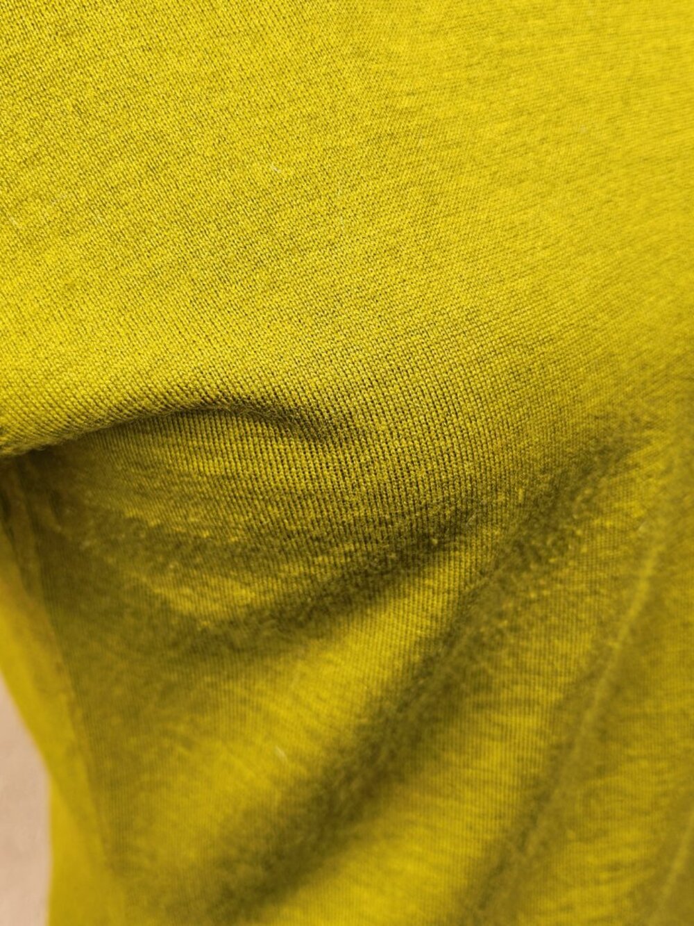 St. John Olive Green Short Sleeve Cashmere Silk Merino Minimalist Sweater Size S - Picture 12 of 13